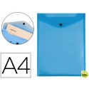 CARPETA LIDERPAPEL DOSSIER BROCHE POLIPROPILENO DIN A4 FORMATO VERTICAL AZUL TRANSPARENTE 50 HOJAS