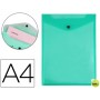 CARPETA LIDERPAPEL DOSSIER BROCHE POLIPROPILENO DIN A4 FORMATO VERTICAL VERDE TRANSPARENTE 50 HOJAS