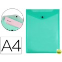 CARPETA LIDERPAPEL DOSSIER BROCHE POLIPROPILENO DIN A4 FORMATO VERTICAL VERDE TRANSPARENTE 50 HOJAS