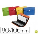 CARPETA LIDERPAPEL CLASIFICADOR DE TARJETAS PLASTICO PARA 40 TARJETAS 80X106 MM 2 COLORES SURTIDOS