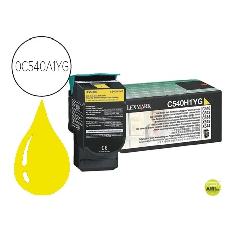 TONER LEXMARK BC C540/43/44 X543 AMARILLO CAPACIDAD 1000 PAG