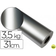 PAPEL FANTASIA VERJURADO STAR PLATA 7014 BOBINA 31 CM 3,5 KG