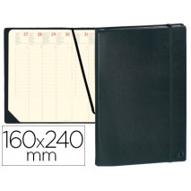 AGENDA ENCUADERNADA QUO VADIS MINISTRE PRESTIGIO SEMANA VISTA HABANA NEGRO 16X24 CM
