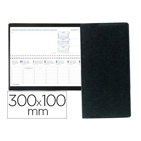 AGENDA ESPIRAL QUO VADIS COP IMPALA SEMANA VISTA NEGR NEGRO 30X10 CM