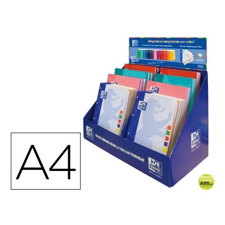 RECAMBIO COLOR OXFORD + COLOR EBOOK1 DIN A4 MODELOS SURTIDOS EXPOSITOR 37 UNIDADES EXPOSITOR 37