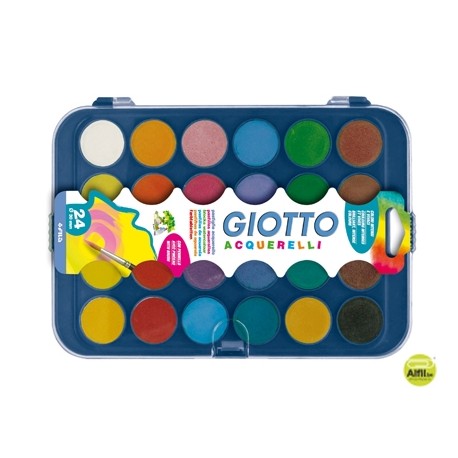 ACUARELA GIOTTO 24 COLORES ESTUCHE DE PLASTICO