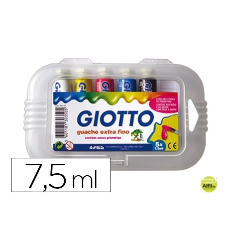 TEMPERA GIOTTO 7,5 ML 5 COLORES SURTIDOS