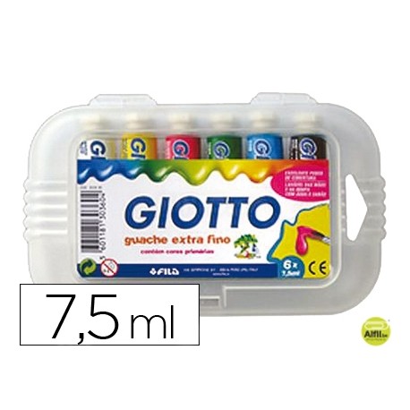 TEMPERA GIOTTO 7,5 ML 6 COLORES SURTIDOS