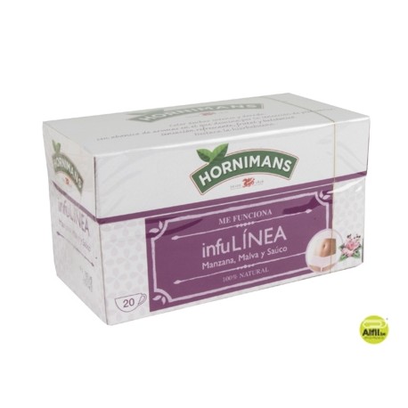 TE HORNIMANS INFULINEA MANZANA MALVA Y SAUCO 20 BOLSAS