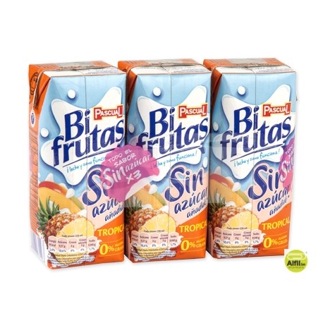 BEBIDA REFRESCANTE PASCUAL BIFRUTAS TROPICAL SIN AZUCAR BRIK DE 300 ML