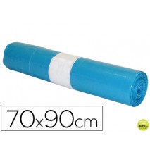 BOLSA BASURA INDUSTRIAL AZUL 70X90CM GALGA 110 ROLLO DE 10 UNIDADES