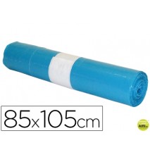 BOLSA BASURA INDUSTRIAL AZUL 85X105CM GALGA 110 ROLLO DE 10 UNIDADES