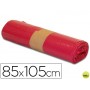 BOLSA BASURA INDUSTRIAL ROJA 85X105CM GALGA 110 ROLLO DE 10 UNIDADES