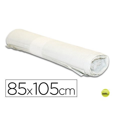 BOLSA BASURA INDUSTRIAL BLANCA 85X105CM GALGA 110 ROLLO DE 10 UNIDADES
