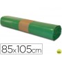 BOLSA BASURA INDUSTRIAL VERDE 85X105CM GALGA 110 ROLLO DE 10 UNIDADES