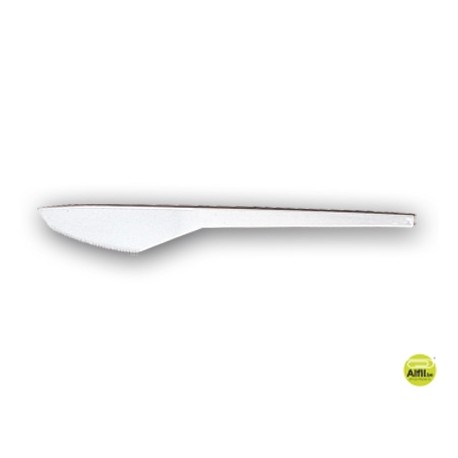 CUCHILLO DE PLASTICO BLANCO PAQUETE DE 100