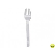 TENEDOR DE PLASTICO BLANCO PAQUETE DE 100