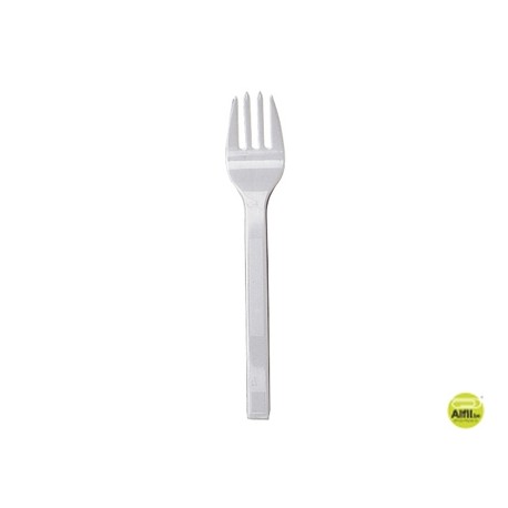 TENEDOR DE PLASTICO BLANCO PAQUETE DE 100