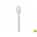TENEDOR DE PLASTICO BLANCO PAQUETE DE 100