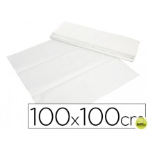 MANTEL DE PAPEL BLANCO EN HOJAS 100X100 CM CAJA DE 400