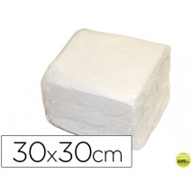 SERVILLETA DE PAPEL 30X30CM BLANCA UNA CAPA PAQUETE DE 70