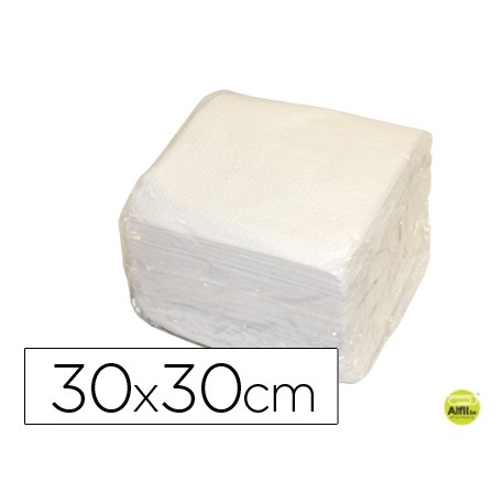 SERVILLETA DE PAPEL 30X30CM BLANCA UNA CAPA PAQUETE DE 70