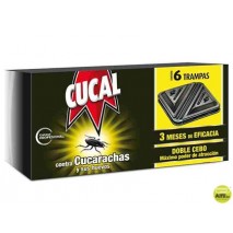 TRAMPA DE CUCARACHAS CUCAL CONTRA CUCARACHAS Y HUEVOS DOBLE CEBO 3 MESES DE EFICACIA PACK DE 6 TRAMP