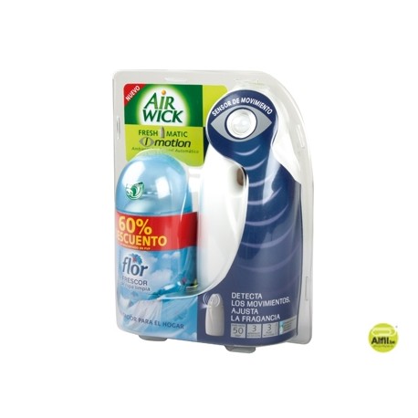 AMBIENTADOR SPRAY AUTOMATICO AIR WICK FRESHMATIC CON SENSOR DE PRESENCIA RECAMBIO OLOR FRESCOR DE RO
