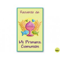 ETIQUETAS ADHESIVAS COMUNION MODELO 54 ROLLO DE 250 UNIDADES