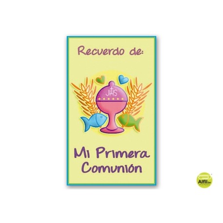 ETIQUETAS ADHESIVAS COMUNION MODELO 54 ROLLO DE 250 UNIDADES