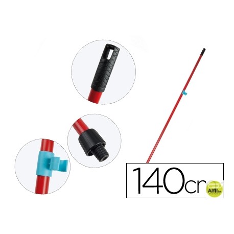 PALO DE ESCOBA O FREGONA METAL UNIVERSAL CON ADAPTADOR SP 140 CM