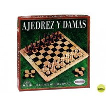 JUEGO DE MESA FALOMIR AJEDREZ-DAMAS MADERA