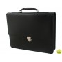 CARTERA PORTAFOLIOS ARTESANIA SIMIL PIEL COLOR NEGRO CON BROCHE 360X400X74 MM