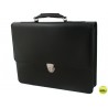 CARTERA PORTAFOLIOS ARTESANIA SIMIL PIEL COLOR NEGRO CON BROCHE 360X400X74 MM