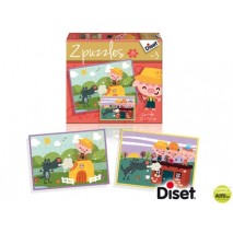 PUZZLE DISET CUENTO LOS TRES CERDITOS 2X20 PIEZAS