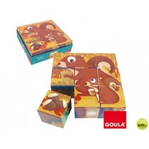 PUZZLE DISET 9 CUBOS ANIMALITOS DEL BOSQUE