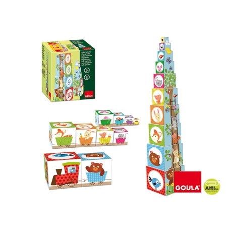 JUEGO DISET DIDACTICOS CUBOS APILABLES FIGURAS DEL BOSQUE