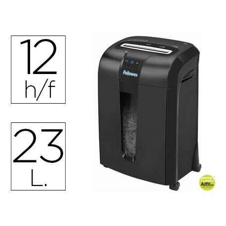 DESTRUCTORA DE DOCUMENTOS FELLOWES 73 CI CAPACIDAD DE CORTE 12 H DESTRUYE GRAPAS Y TARJETAS