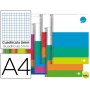 BLOC ESPIRAL LIDERPAPEL A4 DREAM TAPA EXTRADURA 140 H 80G CUADRO 5 MM 5 BANDAS 4 TALADROS MICRO COLO