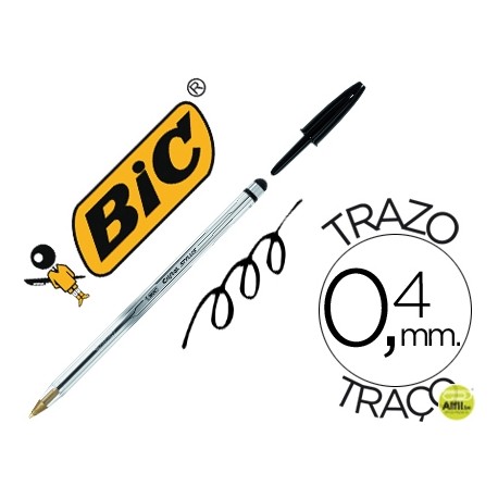 BOLIGRAFO BIC CRISTAL STYLUS CON PUNTERO PARA PANTALLA TINTA ACEITE PUNTA 1 MM COLOR NEGRO