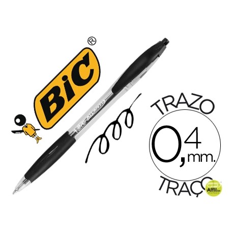 BOLIGRAFO BIC ATLANTIS NEGRO RETRACTIL TINTA ACEITE PUNTA DE 1 MM