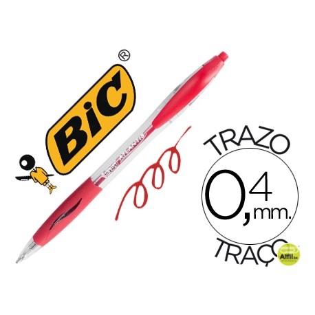 BOLIGRAFO BIC ATLANTIS ROJO RETRACTIL TINTA ACEITE PUNTA DE 1 MM