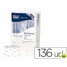 TOALLA DE PAPEL ENGARZADA 2 CAPAS 8,5X21,2 CM PAQUETE DE 136 UNIDADES PARA DISPENSADOR H2