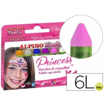 BARRA MAQUILLAJE ALPINO SET DE MAQUILLAJE PRINCESS 6 COLORES