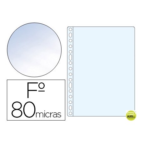 FUNDA MULTITALADRO ESSELTE FOLIO 80 MC CRISTAL