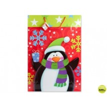 BOLSA DE REGALO CON MOTIVOS NAVIDEÑO 51X71X18CM