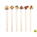 LAPIZ DE MADERA CON DISEÑO DE ANIMALES