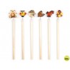 LAPIZ DE MADERA CON DISEÑO DE ANIMALES