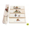 PORTATODO DE MADERA CON DECORACION DE ANIMALES