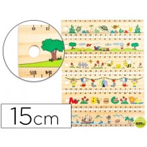 REGLA DE MADERA CON DECORACION DE ANIMALES